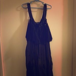 BCBG black lace overlay dress